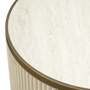 SET 2 MASUTE DE CAFEA TIVOLI, 213067, CONFECTIONATE DIN METAL SI CERAMICA, AURI/ALB, STIL MODERN - Img 2