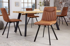 SET 2 SCAUNE, ASTON, MICROFIBRA, MARO, DESIGN RETRO VINTAGE, ARTIM GROUP SELECTION - Img 3