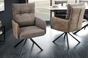 SET 2 SCAUNE, BIG GEORGE, ROTATIVE, MATERIAL TEXTIL, MICROFIBRA, CADRUL METAL, ARTIM GROUP SELECTION - Img 9