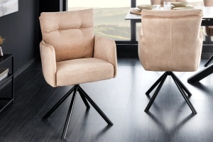 SET 2 SCAUNE, BIG GEORGE, ROTATIVE, MATERIAL TEXTIL, MICROFIBRA, CADRUL METAL, ARTIM GROUP SELECTION - Img 4