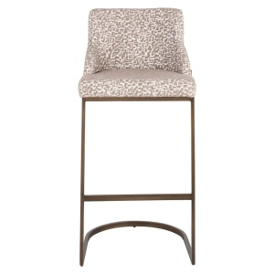 SET 2 SCAUNE DE BAR BOLTON NATURAL GEO, S4580, CONFECTIONATE DIN POLIESTER, METAL SI SPUMA, BEJ/GOLD, STIL MODERN - Img 2
