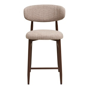SET 2 SCAUNE DE BAR LEVANTO, DIN METAL SI TEXTIL, CULOARE NISIPIU, HOUSE NORDIC - Img 3