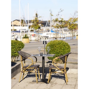 SET 2 SCAUNE DE TERASA CALDA, REALIZAT DIN ALUMINIU SI TEXTIL, CULOARE MARO DESCHIS, HOUSE NORDIC - Img 2