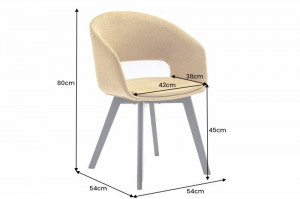 SET 2 SCAUNE DINING, NORDIC STAR, DIN LEMN SI MATERIAL DE CULOARE GALBEN MUSTAR, COD 43424 - Img 6
