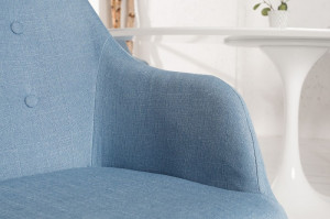 SET 2 SCAUNE NATURALE/ALBASTRU DESCHIS SCANDINAVIA 36826 DESIGN SCANDINAV - Img 5