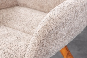 SET 2 SCAUNE ROTATIVE, BALTIC, BEJ, METAL SI TESATURA BUCLE, DESIGN MODERN, ARTIM GROUP SELECTION - Img 2