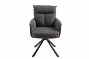 SET 2 SCAUNE ROTATIVE, BIG GEORGE GRI INCHIS, TEXTIL, ASPECT RETRO, ARTIM GROUP SELECTION - Img 2