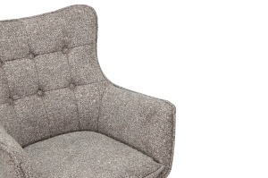 SET 2 SCAUNE ROTATIVE THOR 360GRADE, CADRUL DIN LEMN MASIV DE STEJAR SI MATERIAL TEXTIL , TAUPE DESCHIS, STIL MODERN - Img 7