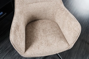 SET 2 SCAUNE ROTATIVE, VERONA, BEJ, METAL SI STOFA, DESIGN MODERN, ARTIM GROUP SELECTION - Img 6