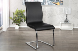 SET 4 SCAUNE DINING SAU BIROU NEGRE/CROM HAMPTON 22123 - DESIGN MODERN - Img 2