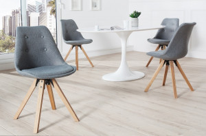 SET 4 SCAUNE GRI SCANDINAVIA 36273 DESIGN SCANDINAV - Img 6
