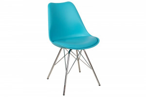 SET 4 SCAUNE TURCOAZ SCANDINAVIA RETRO 38222 - DESIGN SCANDINAV - Img 2