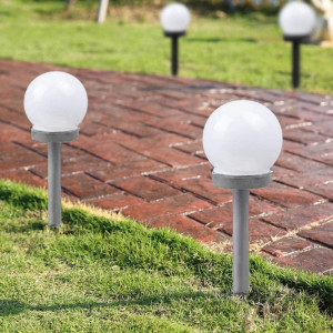 SET DE 9 LAMPI SOLARE LED HAMMERED 291520, 35X10 cm, GRI/NEGRU, DIN PLASTIC SI ALUMINIU, STIL MODERN, TU - Img 3