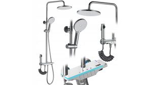 SET DE DUS REA SAVIO CU LED, CROM, DIN ALAMA, CALITATE SUPERIOARA - Img 1