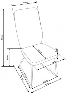 SET DINING MASA YOHANN CU 4 SCAUNE K300 NEGRE/GRI - DESIGN INDUSTRIAL - Img 7