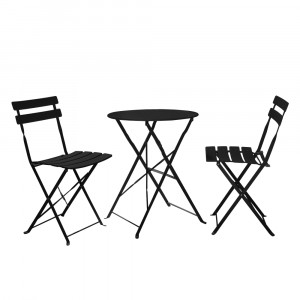 SET GRADINA/TERASA, ARTIM GROUP COLLECTION, 1 MASA SI 2 SCAUNE, NEGRU, DESIGN MODERN - Img 3