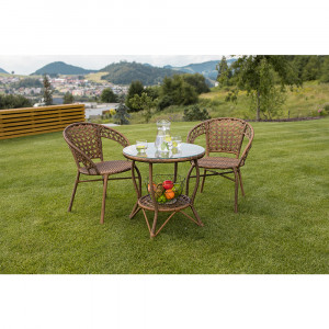 SET GRADINA/TERASA DIN RATAN, 1 MASA SI 2 SCAUNE, MARO, ARTIM GROUP COLLECTION - Img 2