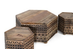 SET MASUTA SI TABURETI DIN LEMN, COD 2296, LEMN DE MANGO, ARTIM GROUP SELECTION - Img 2