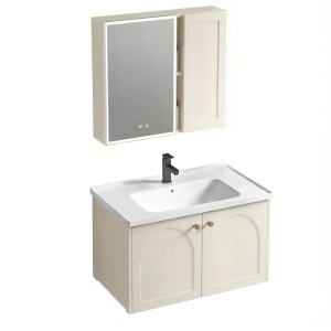 SET MOBILIER DE BAIE CU LAVOAR, OGLINDA, DENVER 60CM, CREM, JUST IN COLLECTION - Img 4