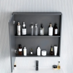 SET MOBILIER DE BAIE CU LAVOAR, OGLINDA, DENVER 80CM, GRI, JUST IN COLLECTION - Img 3
