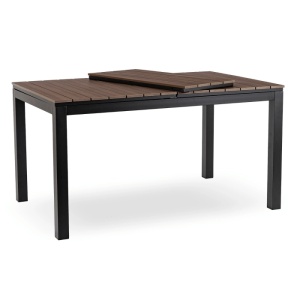 SET MOBILIER DE GRADINA/TERASA,ARGOS 160-260CM, ARTIM MEBLE, MASA SI 8 FOTOLII, DIN TEHNORATAN SI COMPOZIT, CULOARE NUC/NEGRU - Img 3