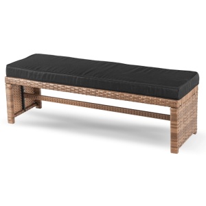 SET MOBILIER DE GRADINA/TERASA, LIMPIO, ARTIM MEBLE, DIN TEHNORATAN, TEXTIL SI STICLA, CULOARE MARO/NEGRU - Img 5