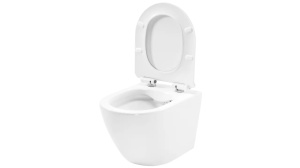 SET VAS DE TOALETA+BIDEU SUSPENDATE REA CARTER, ALB, DIN CERAMICA, CALITATE SUPERIOARA - Img 5