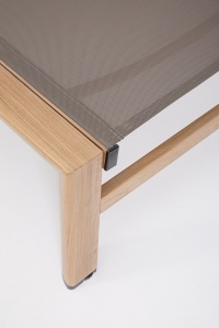 SEZLONG DE GRADINA SKIPPER, NATURAL, CONFECTIONAT DIN ALUMINIU CU ASPECT DE LEMN SI TEXTIL, STIL MODERN - Img 4