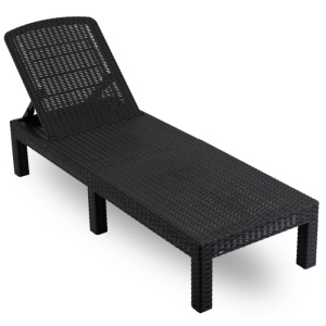 SEZLONG GRADINA/TERASA, LOUISIANA, ARTIM MEBLE, DIN RATAN SINTETIC, CULOARE NEAGRA