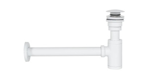SIFON LAVOAR REA UNIVERSAL, CU DOP TIP CLICK CLACK, ALB MAT, DIN ALAMA, CALITATE SUPERIOARA - Img 2