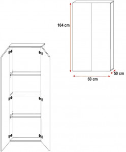 SISTEM MODULAR PENTRU CAMERA COPII ALB/VIOLET RAJ5 KM DESIGN MODERN - Img 5
