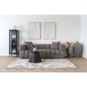 SOFA AURORA CU DOUA PERINI 226CM, DIN LEMN SI TEXTIL, CULOARE MARO, HOUSE NORDIC - Img 2