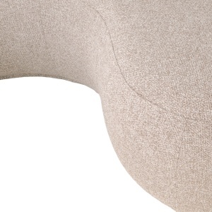 SOFA LIVING ROTUNDA SORROBON DIN METAL, LEMN SI TEXTIL, DE CULOARE MARO, DESIGN MODERN - Img 4