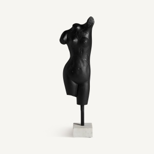 STATUETA MESSIER, 62CM, CULOARE NEAGRA, DIN ALUMINIU/MARMURA, STIL MODERN, ARTIM GROUP SELECTION