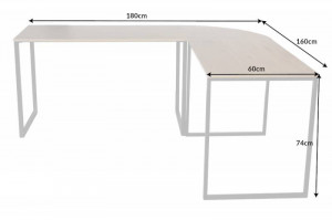 STOC 1 BUC!!! RESIGILAT!!! BIROU OFFICE, BIG DEAL 180CM, COD 40869, DIN METAL SI MDF, DESIGN INDUSTRIAL - Img 8