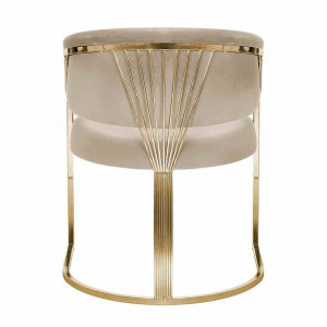 STOC 1 BUC!!! SCAUN DINING MARCILLE, BEJ/AURIU, STIL MODERN - Img 2