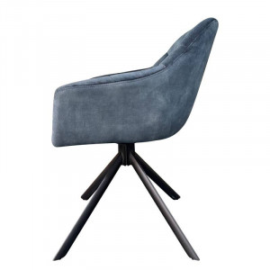STOC 1 BUC!!! SCAUN DINING ROTATIV, PAPILON, CATIFEA ALBASTRU INCHIS, STIL RETRO, ARTIM GROUP SELECTION - Img 3