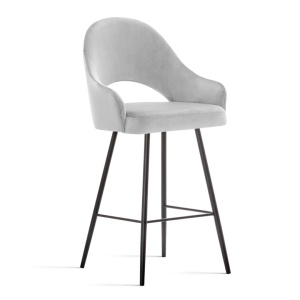 STOC 1 BUCATA!!! SCAUN DE BAR GODA 60, MOV/NEGRU, STIL MODERN - Img 2