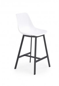 STOC 2 BUC!!!SCAUN DE BAR H99 ALB/NEGRU STIL MODERN HALMAR