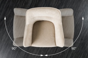 STOC 4 SETURI: SET 2 SCAUNE ROTATIVE, VERONA, SAMPANIE, METAL SI CATIFEA, DESIGN MODERN, ARTIM GROUP SELECTION - Img 8
