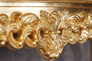 STOC!!! CONSOLA, VENICE AURIU 110CM, DIN LEMN SI POLIURETAN, DESIGN CLASIC - Img 5