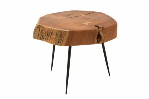 STOC!!!! MASUTA DE CAFEA 60CM, GOA, DIN LEMN MASIV DE SALCAM, DESIGN RUSTIC - Img 1