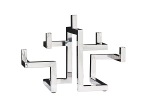 SUPORT LUMANARI, ABSTRACT, DIN METAL, 50CM, ARGINTIU, ARTIM GROUP SELECTION - Img 3