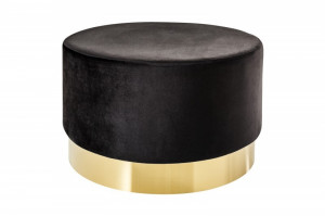 TABURET BAROCK 38578 NEGRU/AURIU DESIGN MODERN - Img 5