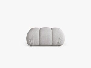 TABURET BELLIS, GRI DESCHIS, CU TAPITERIE DIN TEXTIL STRUCTURAT LIBERTY, MICADONI