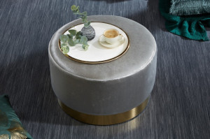 TABURET ELEGANT BAROCK 39245 ARGINTIU/AURIU STIL CLASIC