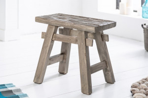 TABURET HEMINGWAY 50 CM GRI MAHON 40313 STIL RUSTIC
