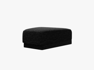 TABURET MILEY, NEGRU, CU TAPITERIE DIN TEXTIL HAGA, MICADONI - Img 2