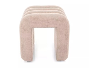 TABURET TICA, BEJ, TAP 253, CU TAPITERIE DIN TEXTIL, STIL MODERN - Img 3