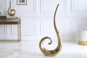 VAS DECORATIV, WAVE 106CM, METAL AURIU, COD 41566, DESIGN MODERN - Img 1